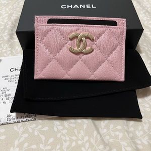 Chanel flat card holder